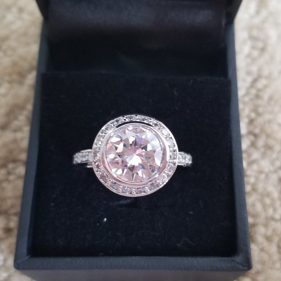 **NWT** Art Deco Silver and Crystal Ring Size 8 Vintage Great Gatsby - Picture 2 of 4